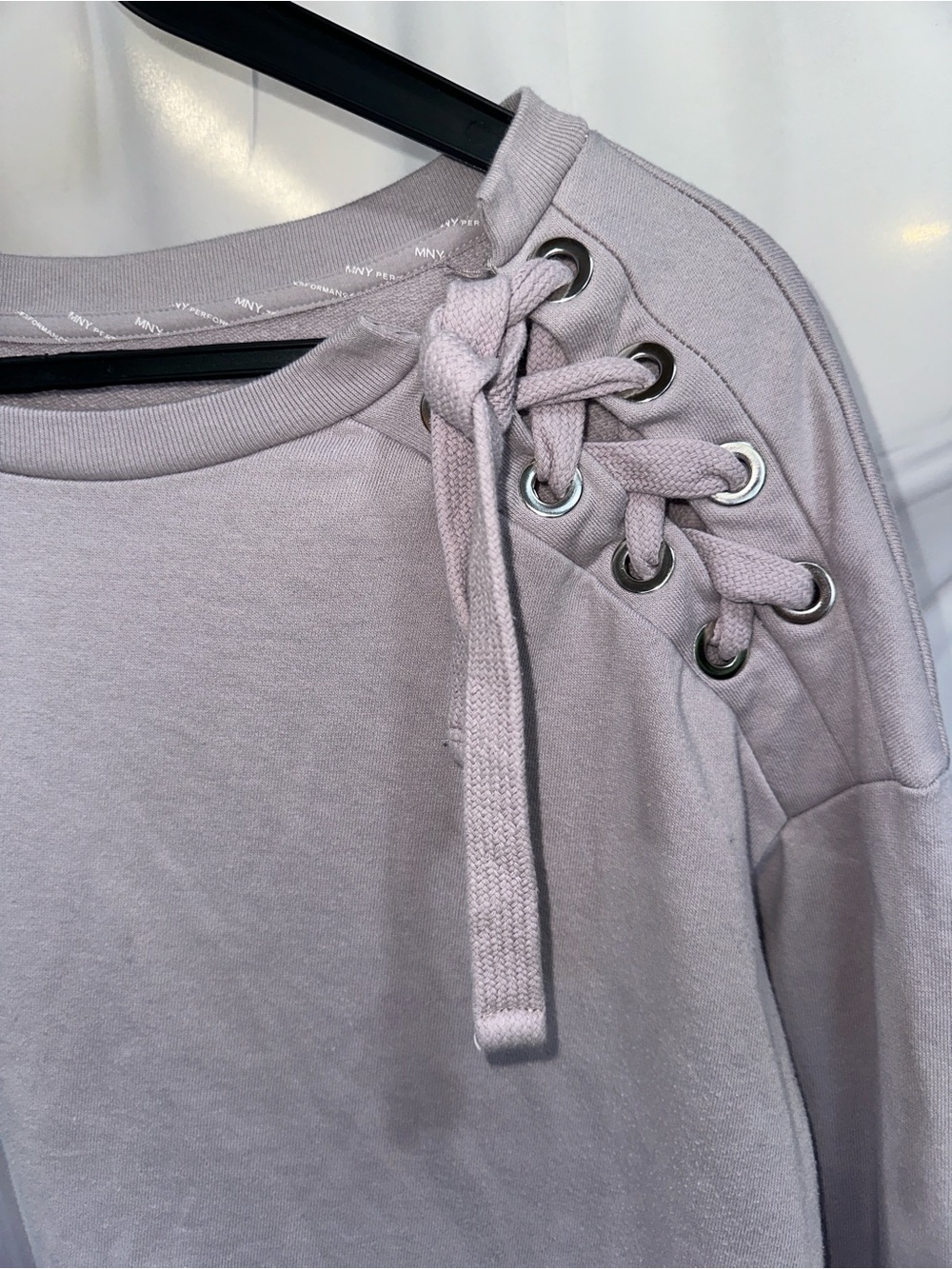 Purple Lace-Up Sweatshirt